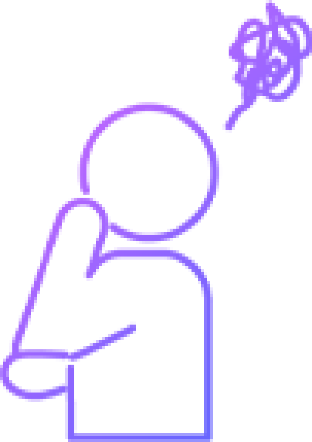 悩んでいる人のイメージ画像です。